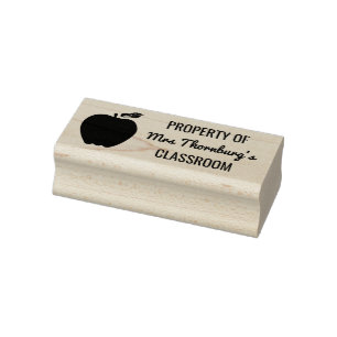Lärare Egendom i Classroom Apple Silhouette Stämpel