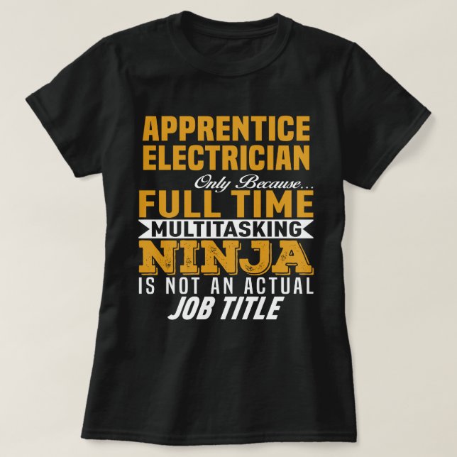 Lärare Electrician T Shirt (Design framsida)