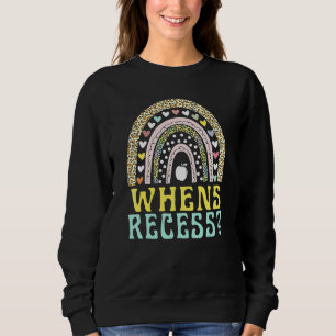 Lärare Elev Regnbåge Söt Sarksatisk När Raster T Shirt