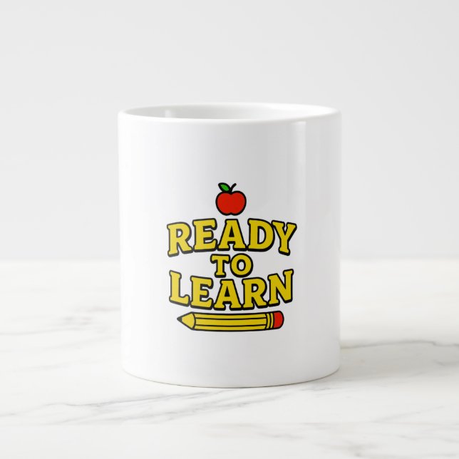 Lärare & Elev skrivbord Jumbo Mugg (Framsidan)