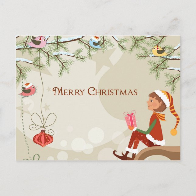 Lärare Elf - julkort Helg Vykort (Framsida)