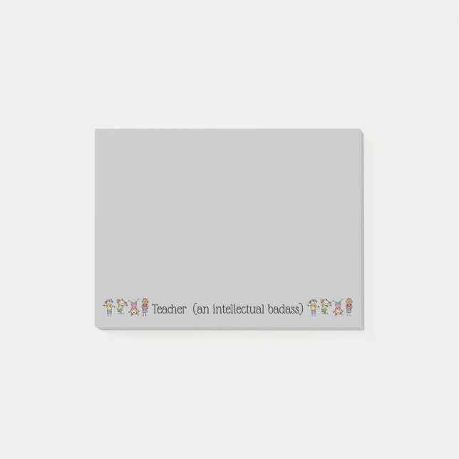 Lärare en intellektuell badass inspirerande citat post-it block (Framsida)