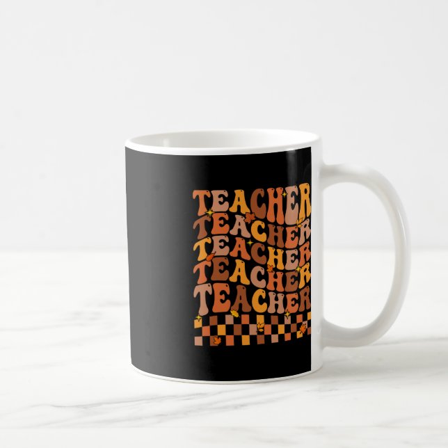 Lärare Fall Autumn Vibes Back to school Maple Lea Kaffemugg (Höger)