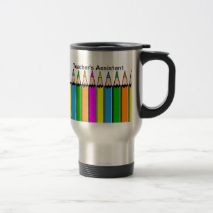 Lärare färgpennor för assistenttravel mug resemugg