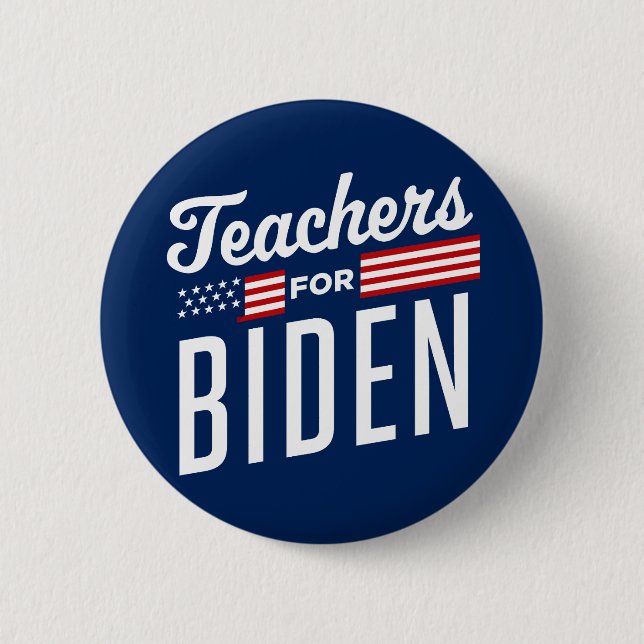 Lärare för Biden 2024 Knapp (Framsida)