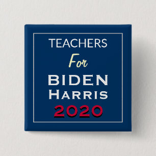 Lärare för BIDEN HARRIS Square Kampanj Knapp
