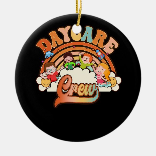 Lärare för daghemsbesättning Lärare Child Care Wor Julgransprydnad Keramik (Framsidan)