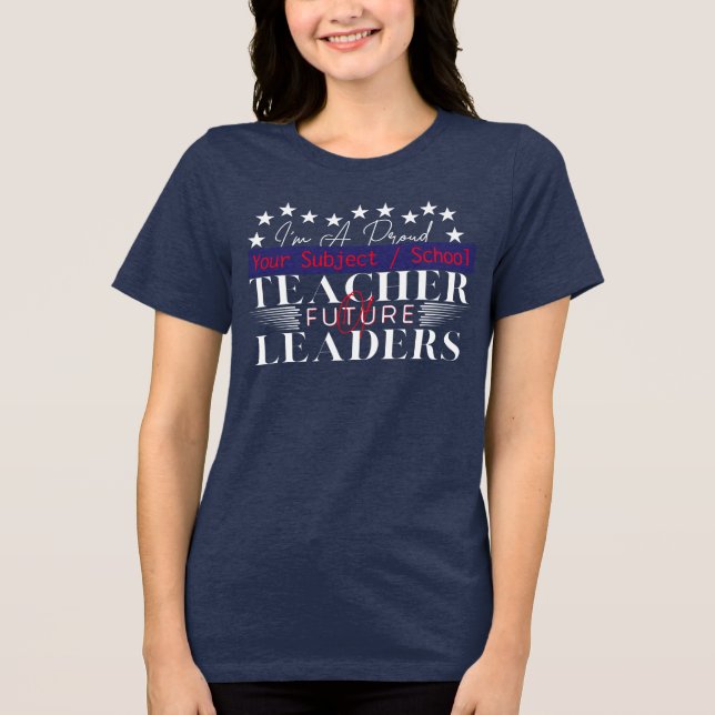 Lärare för framtida ledare - lärare pensionering t shirt (Framsida)