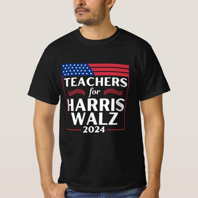 Lärare för Harris Walz 2024 T Shirt (Framsida)
