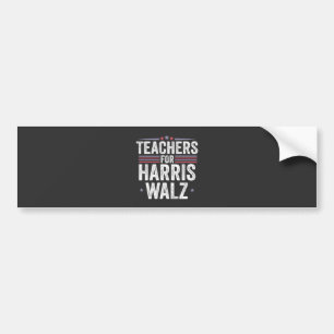 Lärare för Harris Walz 2024 Val Kamala Tim Bildekal