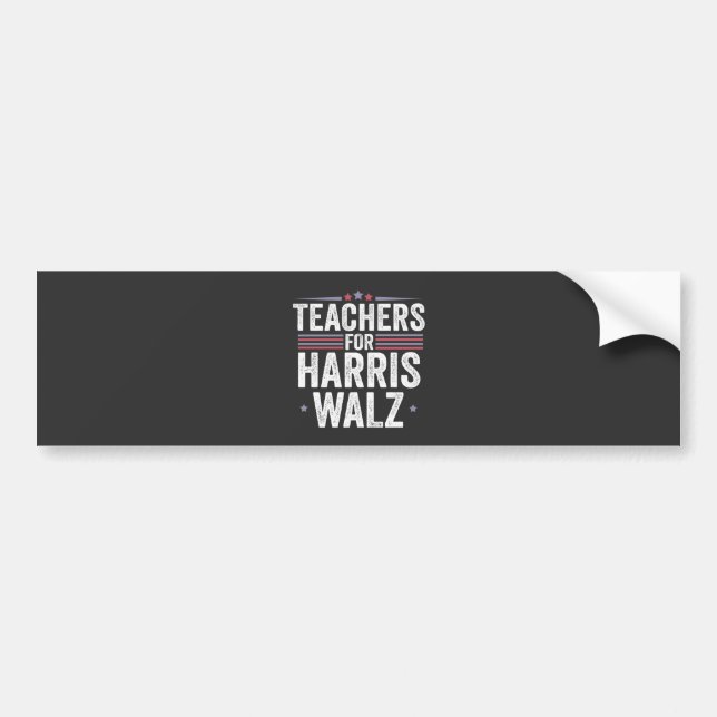 Lärare för Harris Walz 2024 Val Kamala Tim Bildekal (Framsidan)
