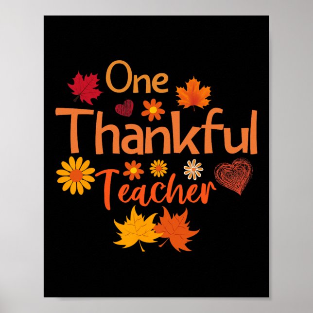 Lärare för kvinnliga lärare Thanksgivi Poster (Framsidan)