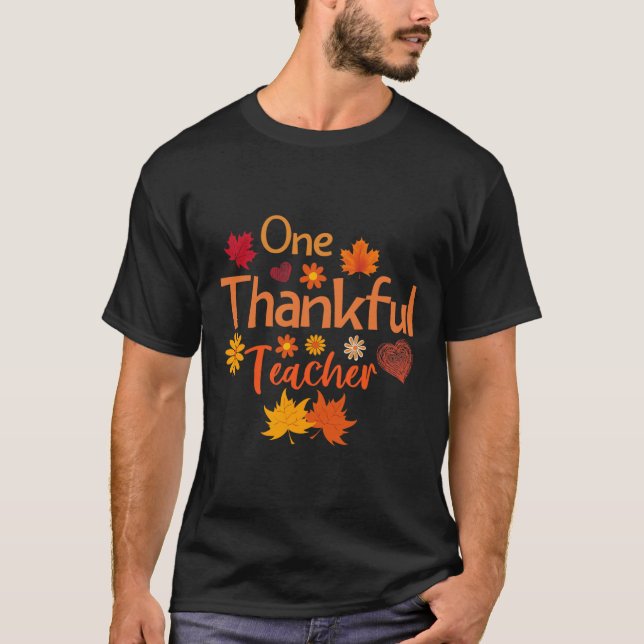 Lärare för kvinnliga lärare Thanksgivi T Shirt (Framsida)