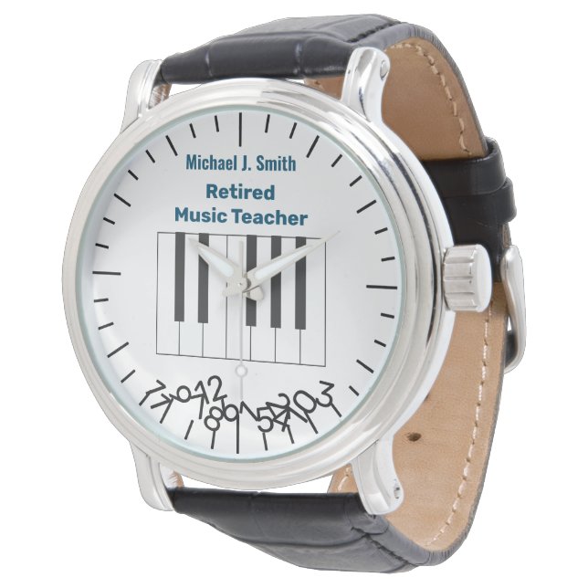 Lärare för Lärare i Namn Jumble Numbers Armbandsur (Vinklad)