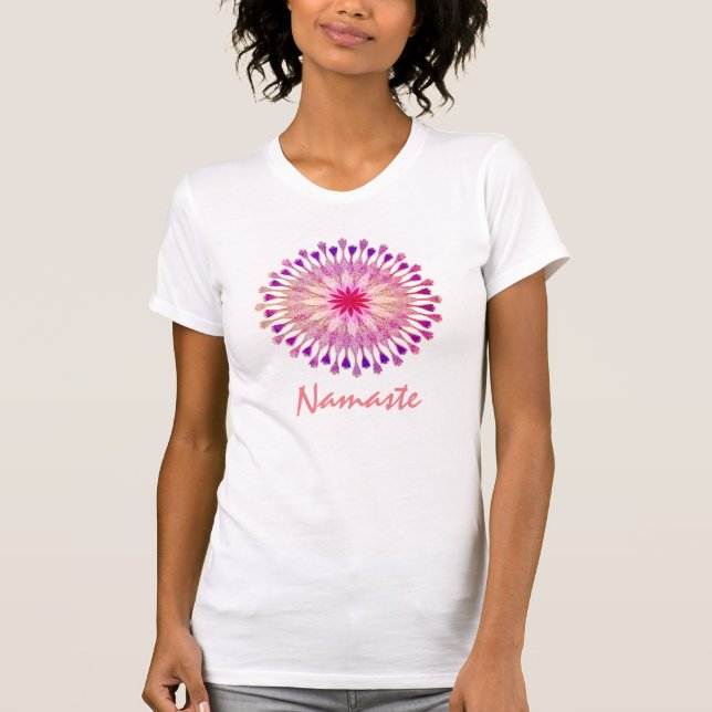 Lärare för meditation för lotusblommablommaYoga Tee Shirt (Framsida)