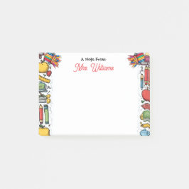 Lärare för skolleveranser post-it block