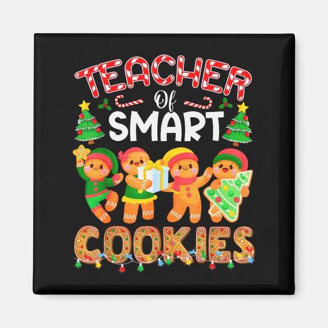 Lärare för smarta kakor jul söta pepparkakor magnet (Framsidan)