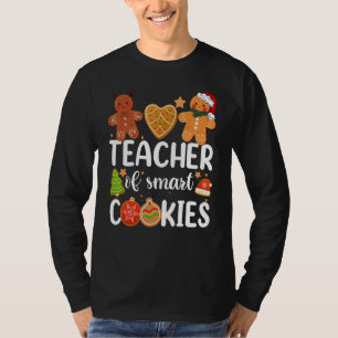 Lärare för smarta kakor Söt pepparkak jul T Shirt
