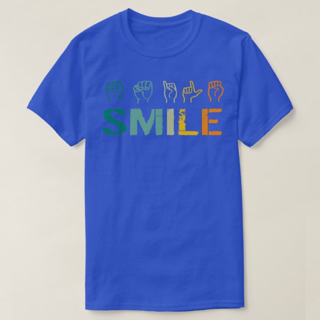 Lärare för Smile Handteckenspråk Melanin Interpre T Shirt (Design framsida)