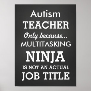 Lärare för Speciella behov vid Autism Poster