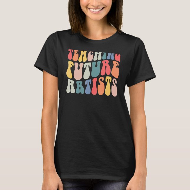 Lärare framtida konstlärare Back to school Tea T Shirt (Framsida)
