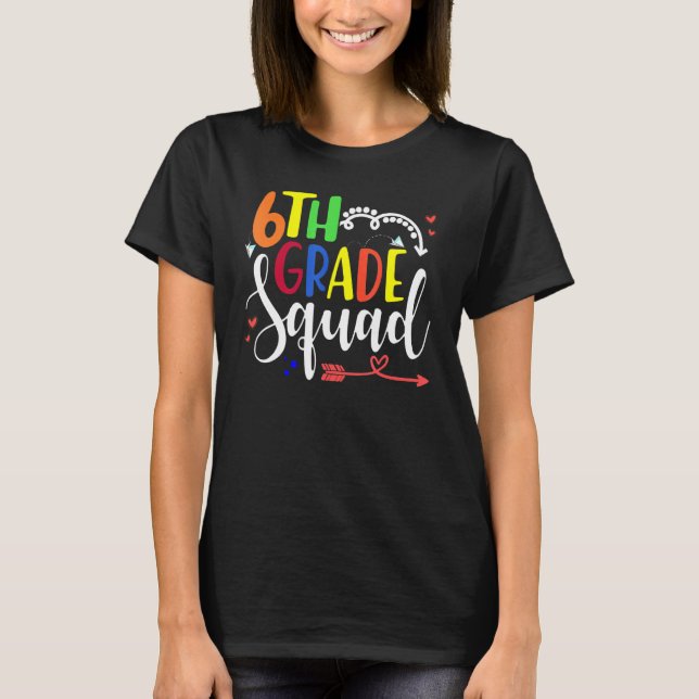 Lärare från 6e Klass Student Back to school T Shirt (Framsida)