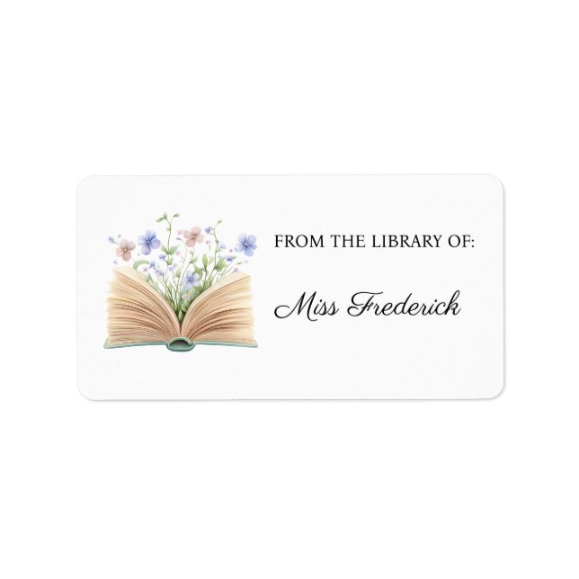 Lärare från Bibliotek på etiketter Adressetikett (Framsidan)