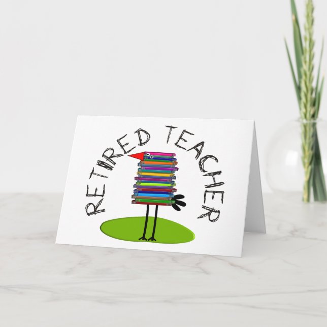 Lärare från Bok Bird-presenter för pensionerade lä Kort (Framsida)