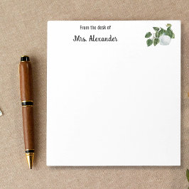 Lärare från Cute Botanical Watercolor Desk Anteckningsblock
