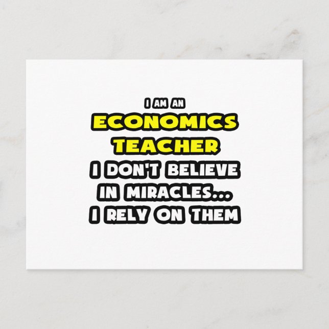 Lärare från Miracles och Economics ... Funny Vykort (Framsida)