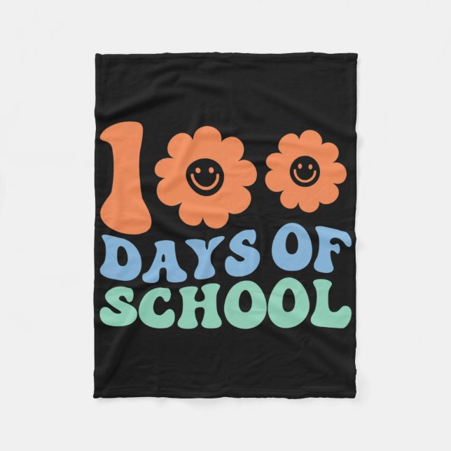 Lärare från Retro Groovy Student under 70-årsålder Fleecefilt (Framsidan)