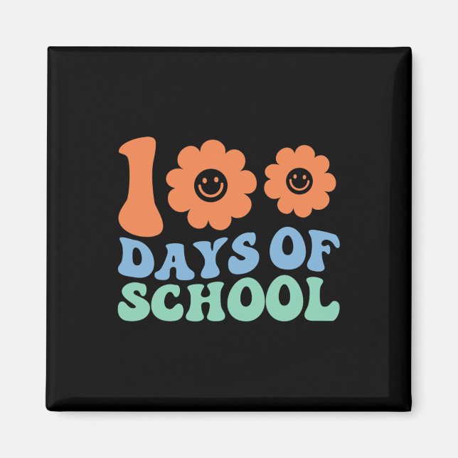 Lärare från Retro Groovy Student under 70-årsålder Magnet (Framsidan)