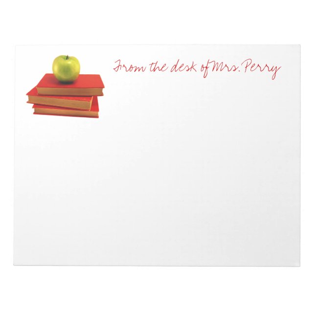 Lärare från skrivbordet anteckningsblock (Framsida)