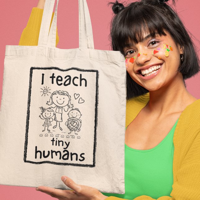 Lärare från Tiny Humans Pre School Kindergarten Tygkasse (Grab yours now and inspire young minds today!)