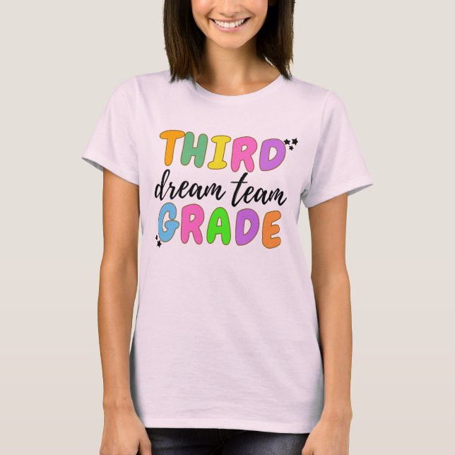 Lärare från tredje Klass, Back to school, lärartea T Shirt (Framsida)
