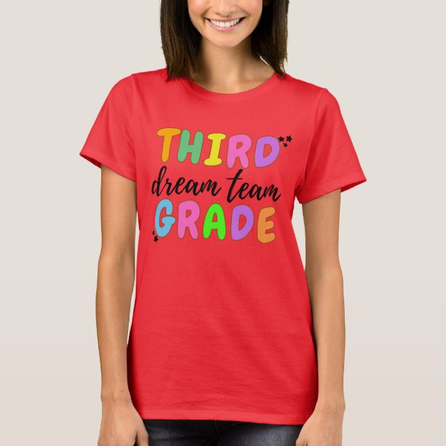 Lärare från tredje Klass, Back to school, lärartea T Shirt (Framsida)