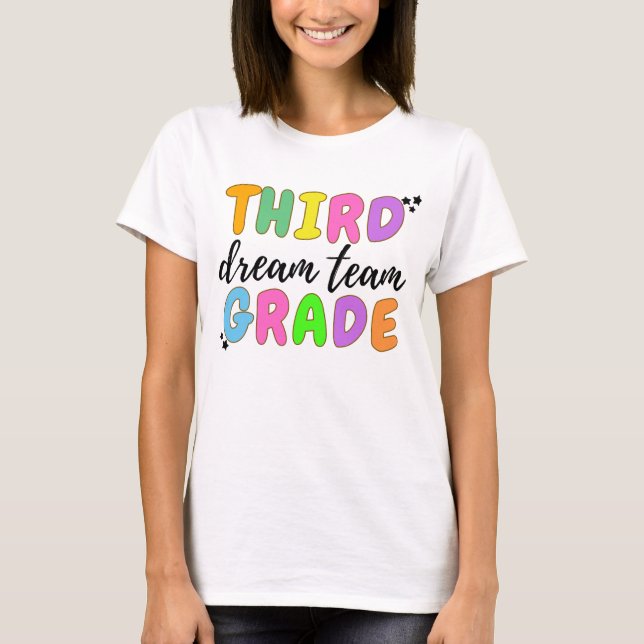 Lärare från tredje Klass, Back to school, lärartea T Shirt (Framsida)