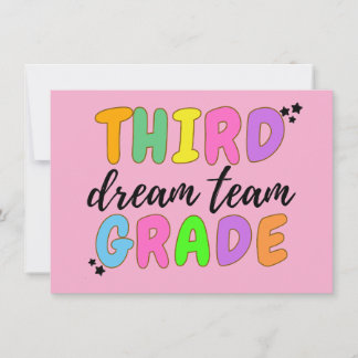 Lärare från tredje Klass, Back to school, lärartea Tack Kort