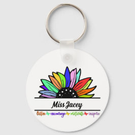 Lärare från Wildblommor, anpassningsbar Nyckelring