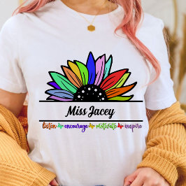 Lärare från Wildblommor, anpassningsbar T Shirt