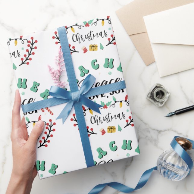 Lärare Fred Kärlek Glädje Jul Presentpapper (Gifting)