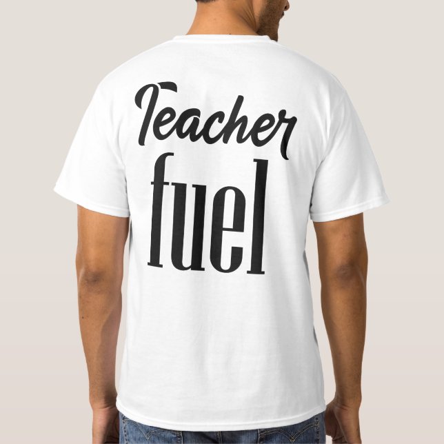 Lärare Fuel Typography T Shirt (Baksida)