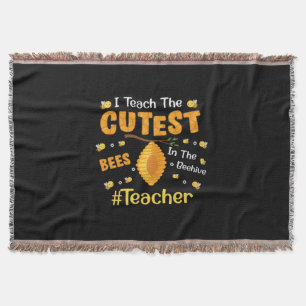 Lärare Gift I Teach de Cutest Bees Filt