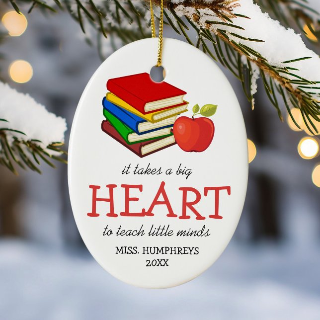 Lärare Gift jul Julgransprydnad Keramik (Skapare uppladdad)