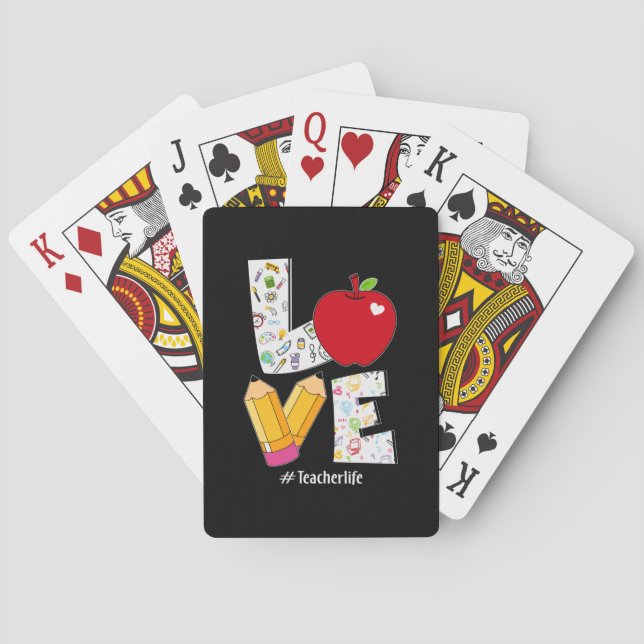 Lärare Gift Kärlek Lacher Life Casinokort (Baksidan)