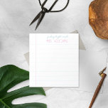 Lärare Gift Preppy Led Papper Anteckningsblock<br><div class="desc">Det Pappra Anteckningsblocket LUNDT för LCD-elever är en underbar gåva till Din favoritlärare. Anpassa med en namn för en unik gåva. Läraranteckningar dynor gör underbara helgdag eller årsskiftet. Utformningsfunktionerna har låg rosa och blå papper linje. Andra tillgängliga alternativ för Färg.</div>