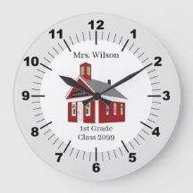 Lärare Gift Schoolhouse Wall Clock