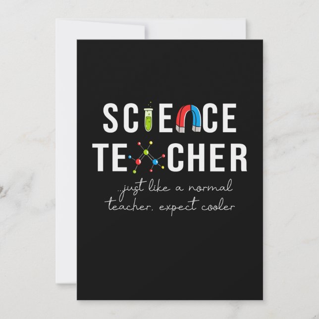Lärare Gift Science Teacher Inbjudningar (Framsida)