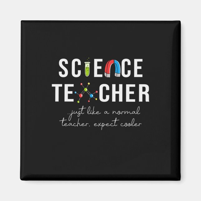 Lärare Gift Science Teacher Magnet (Framsidan)