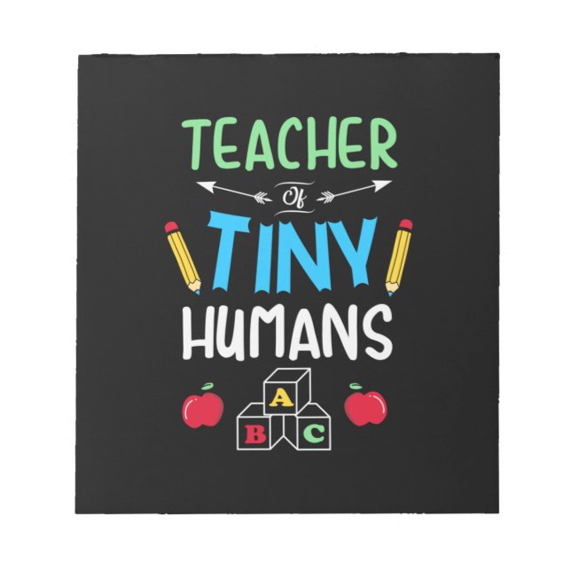 Lärare Gift Teacher Tiny Humans Anteckningsblock (Framsida)